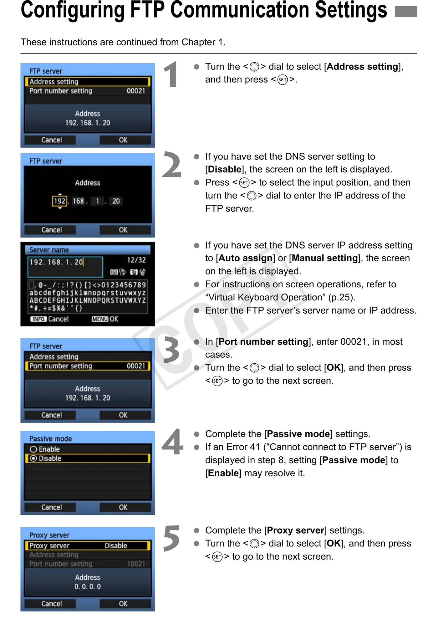 Canon EOS C200B network and file transfer menu evidence