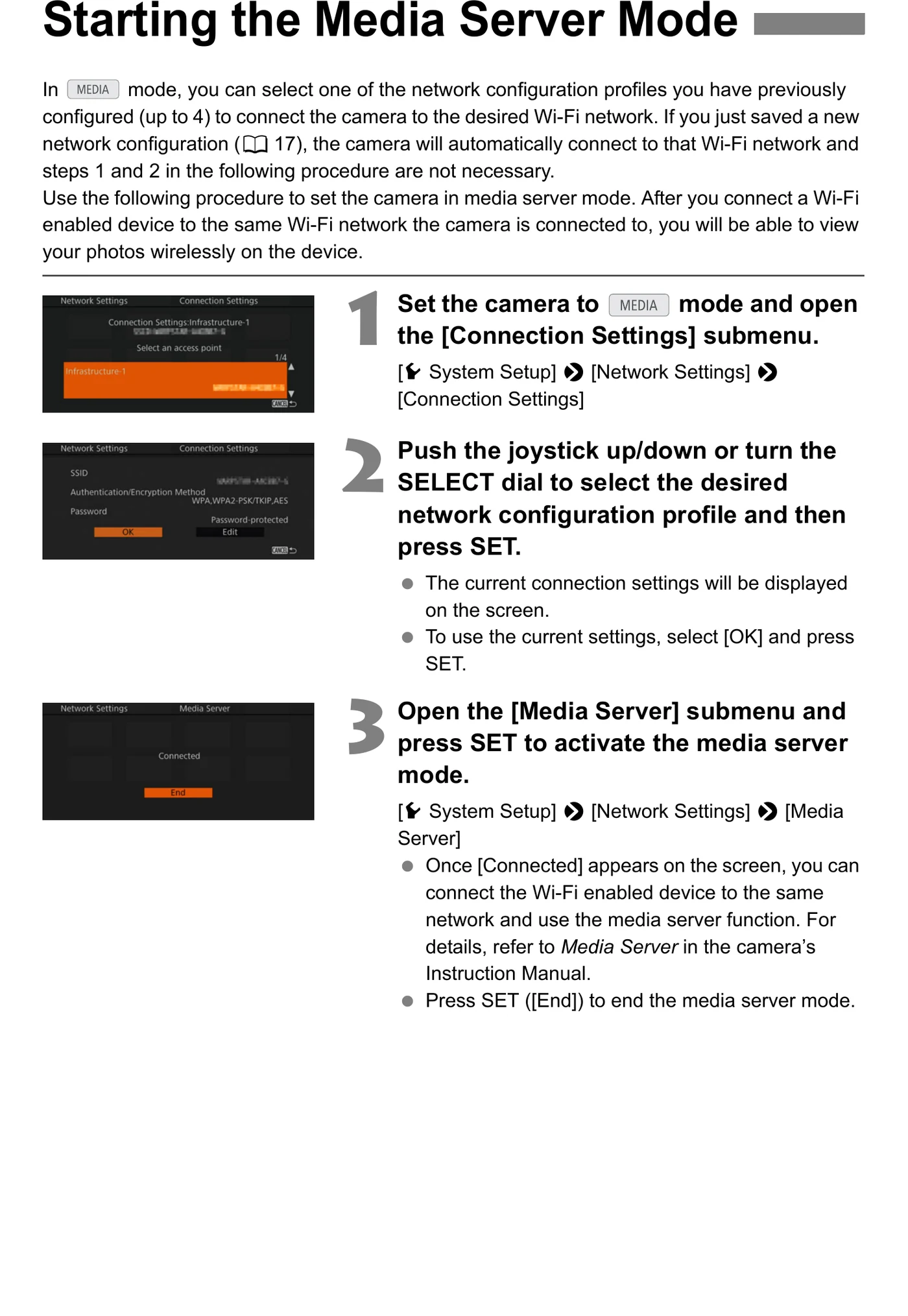 Canon EOS C300 Mark II PL network and file transfer menu evidence