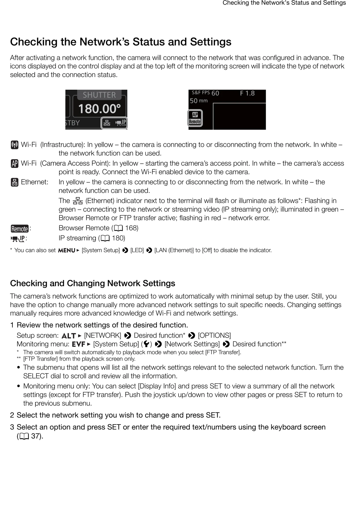 Canon EOS C700 network and file transfer menu evidence