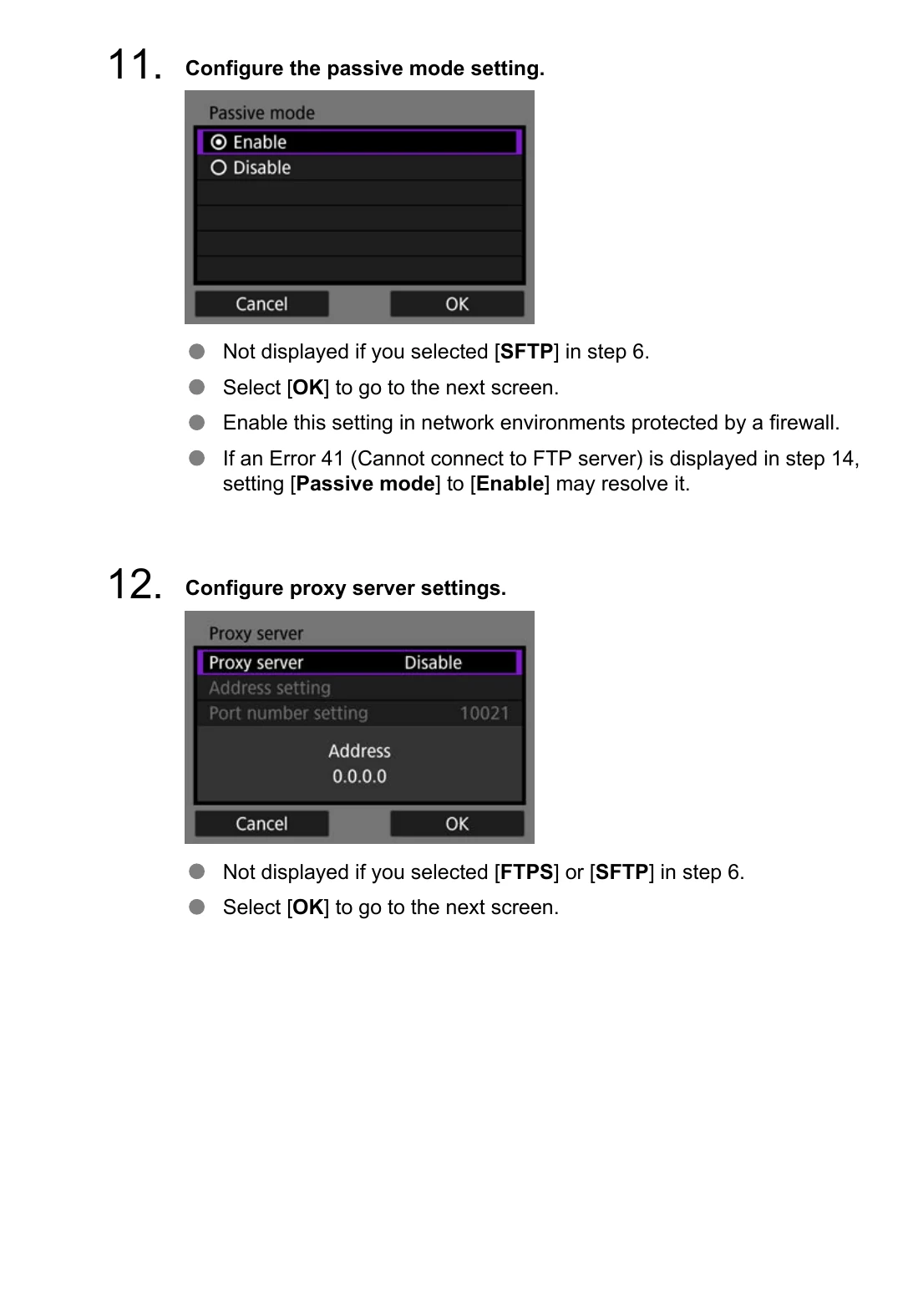 Canon EOS R6 Mark II network and file transfer menu evidence