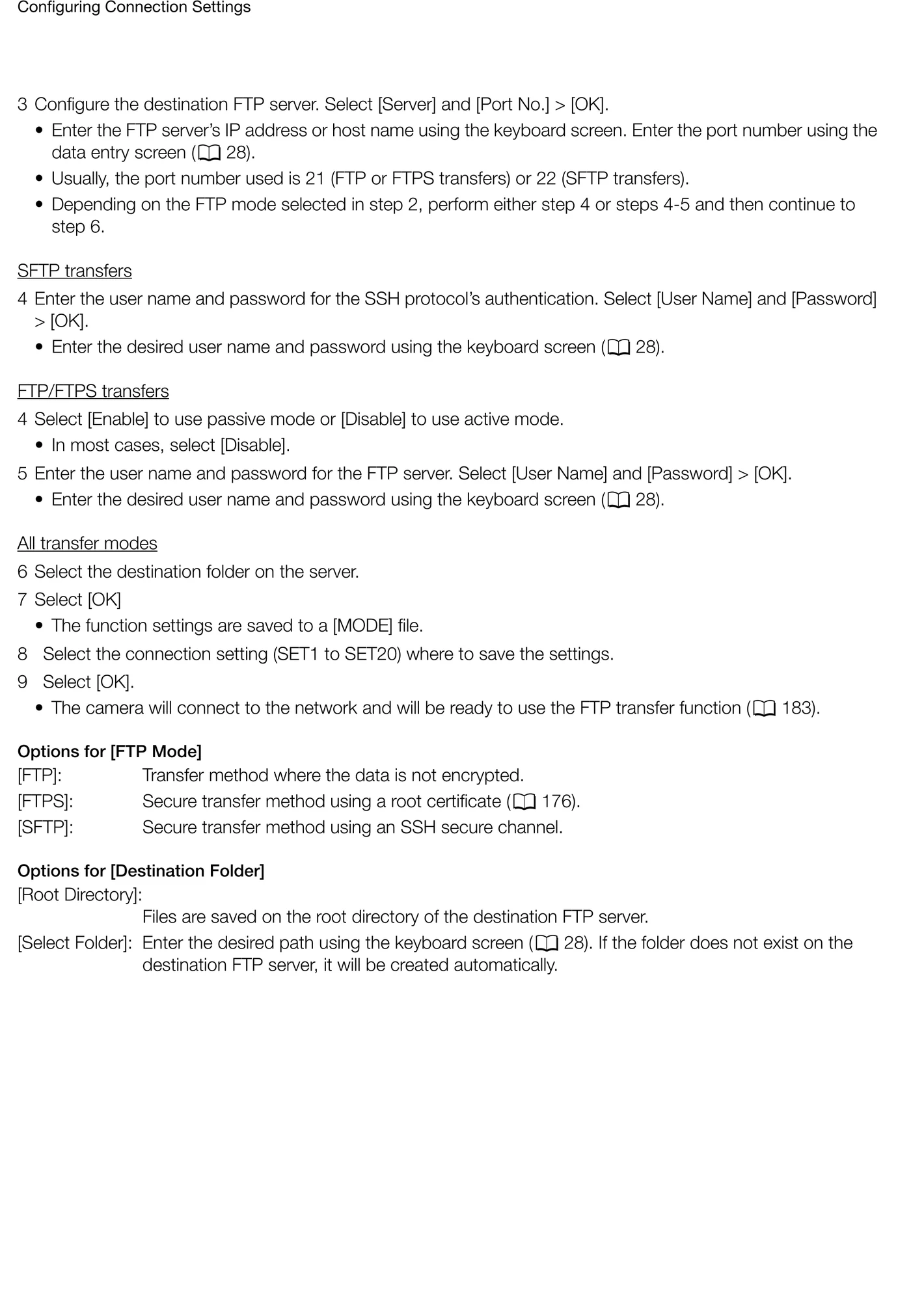 Canon XF605 network and file transfer menu evidence