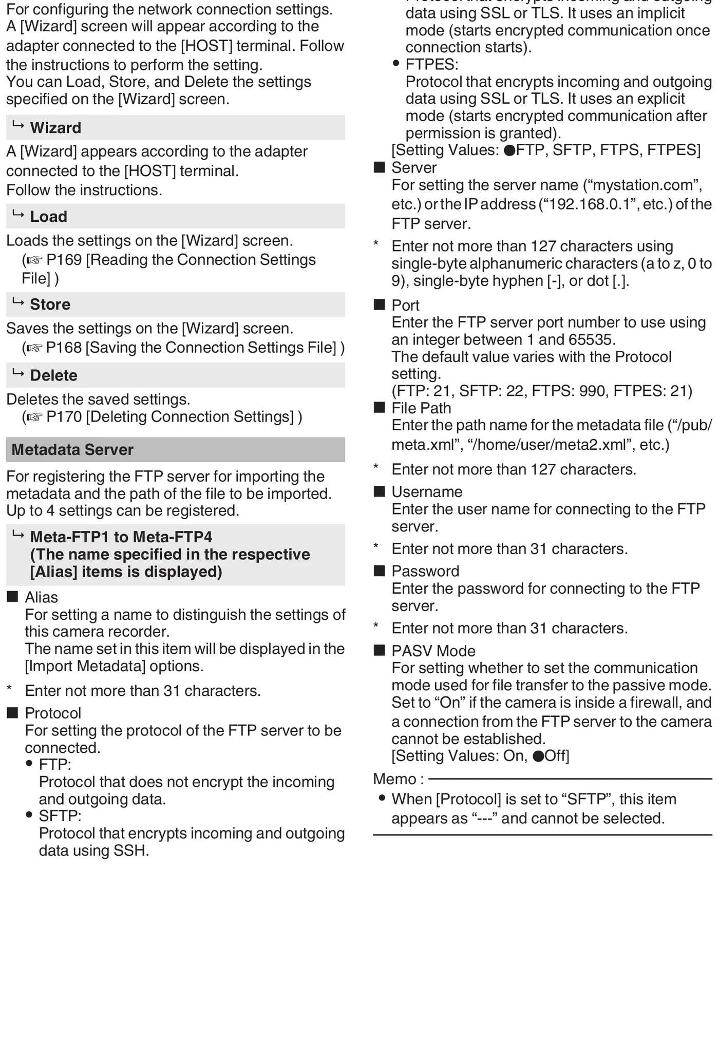 JVC GY-LS300 network and file transfer menu evidence