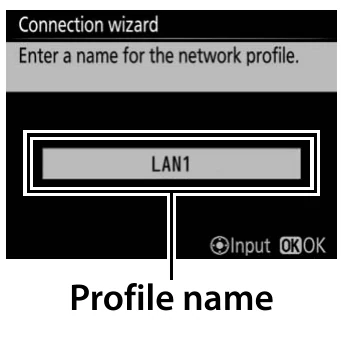 Nikon D500 Connection wizard profile name screen