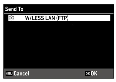 Ricoh G900SE II camera File Send destination screen