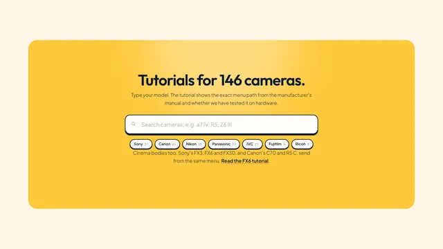 Camera to Anywhere product image: Guides for 146 cameras